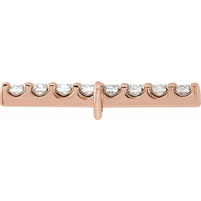 .07 CTW Natural Diamond Bar Link, 2.3 mm x 12.7 mm