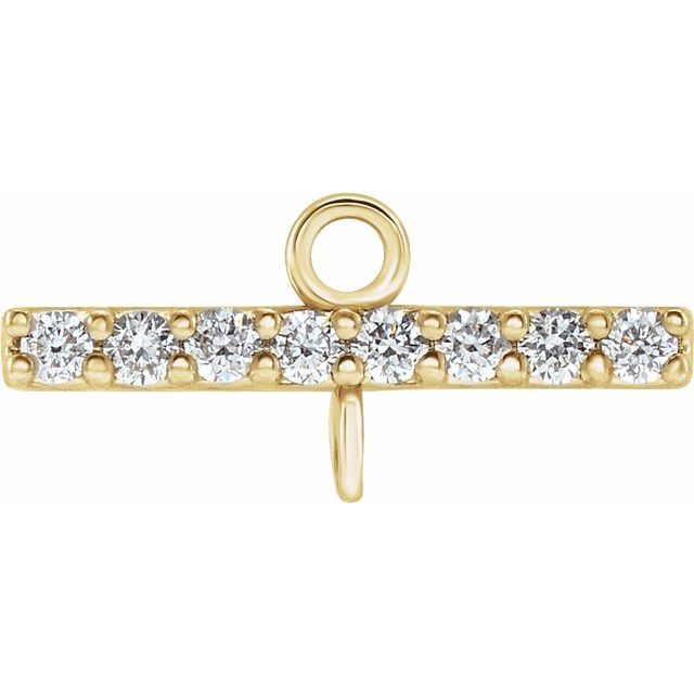 .07 CTW Natural Diamond Bar Link, 2.3 mm x 12.7 mm
