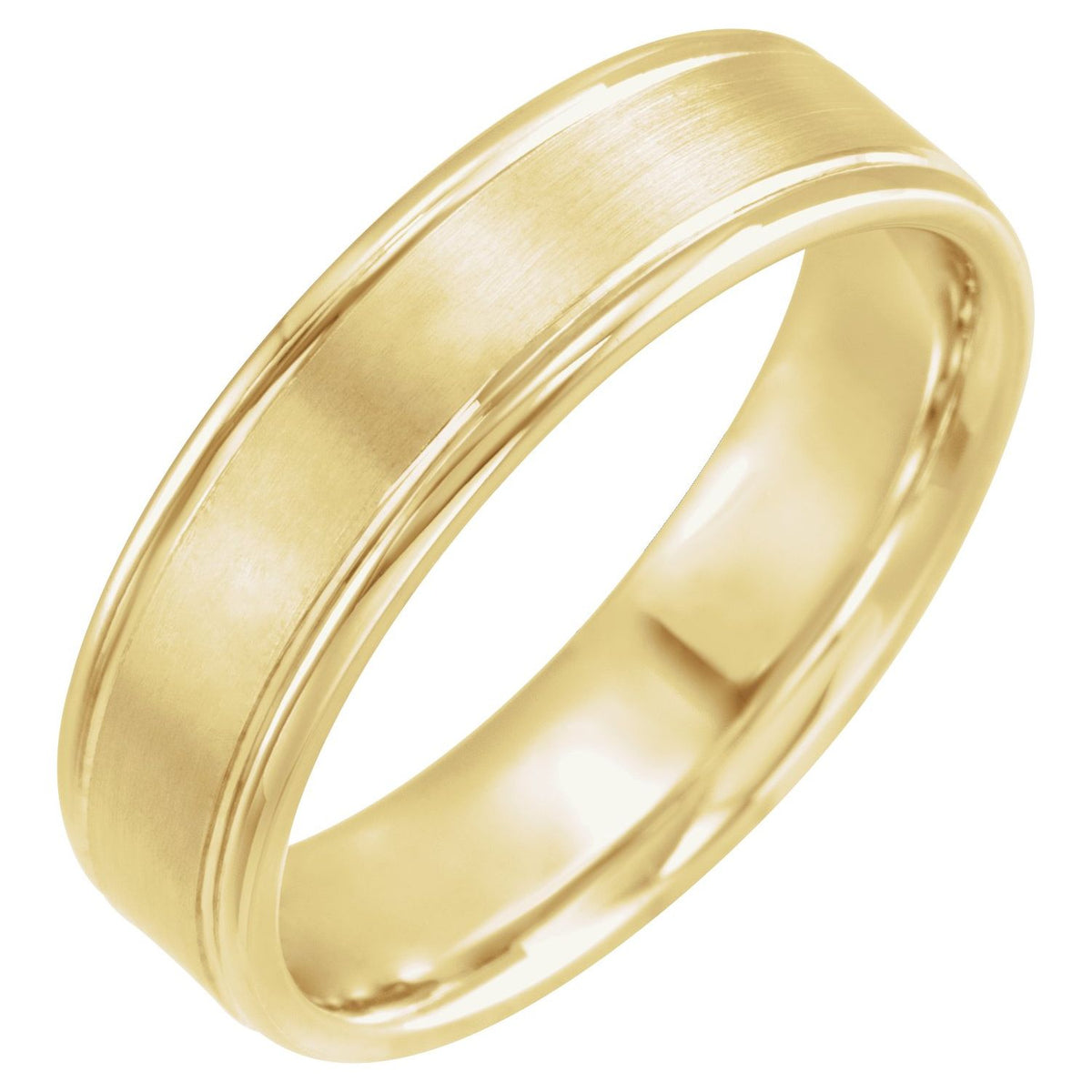 Grooved Comfort-Fit Flat Band, 5 mm (52013)