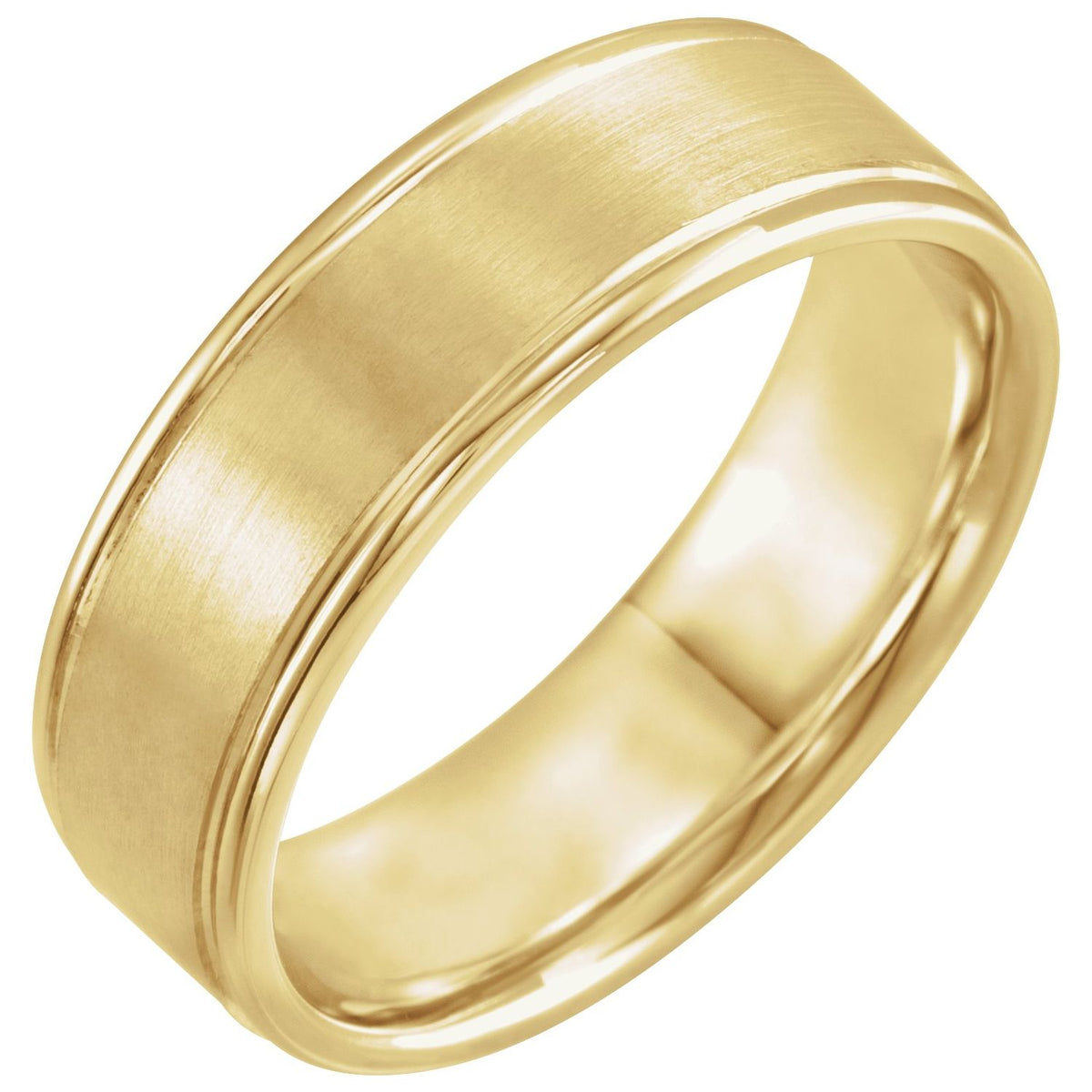Grooved Comfort-Fit Flat Band, 5 mm (52013)