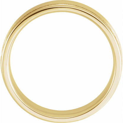 Grooved Comfort-Fit Flat Band, 5 mm (52013)