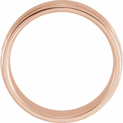 Grooved Comfort-Fit Flat Band, 5 mm (52013)