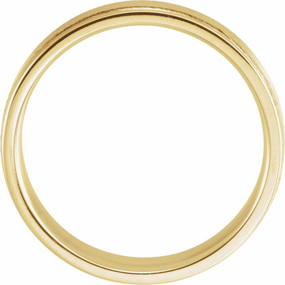 Grooved Comfort-Fit Flat Band, 5 mm (52013)