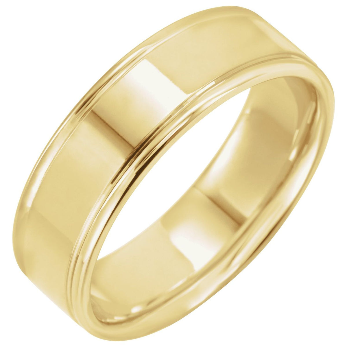 Grooved Comfort-Fit Flat Band, 5 mm (52013)