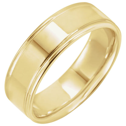 Grooved Comfort-Fit Flat Band, 5 mm (52013)