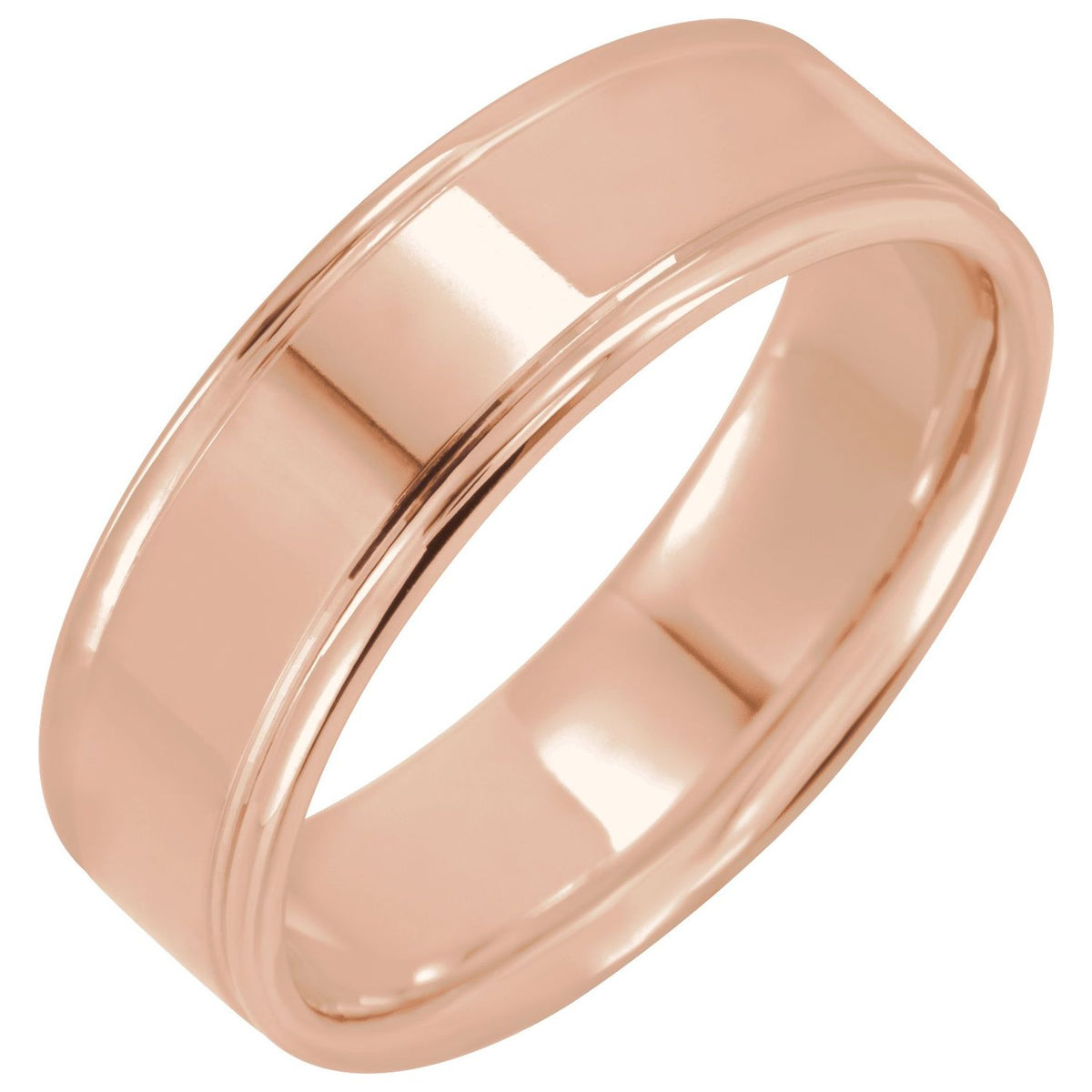 Grooved Comfort-Fit Flat Band, 5 mm (52013)