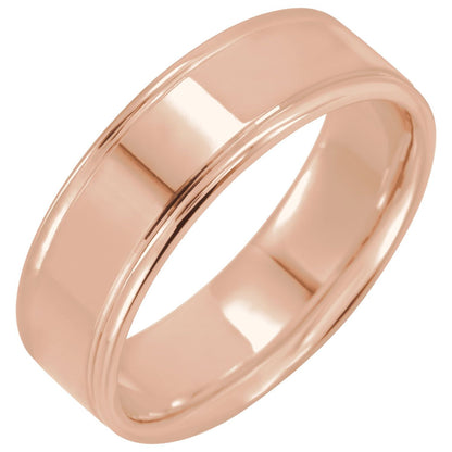 Grooved Comfort-Fit Flat Band, 5 mm (52013)