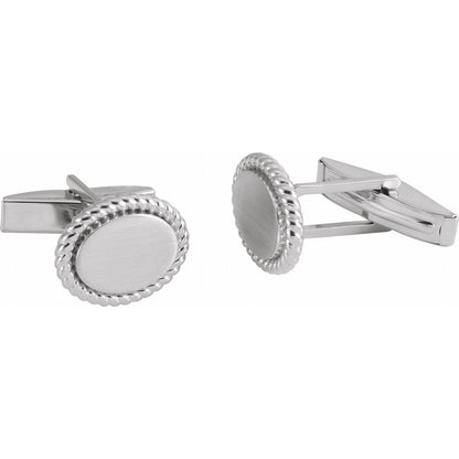 15.6x12. Rope Pattern Cuff Links