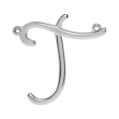 Script Initial Necklace Center