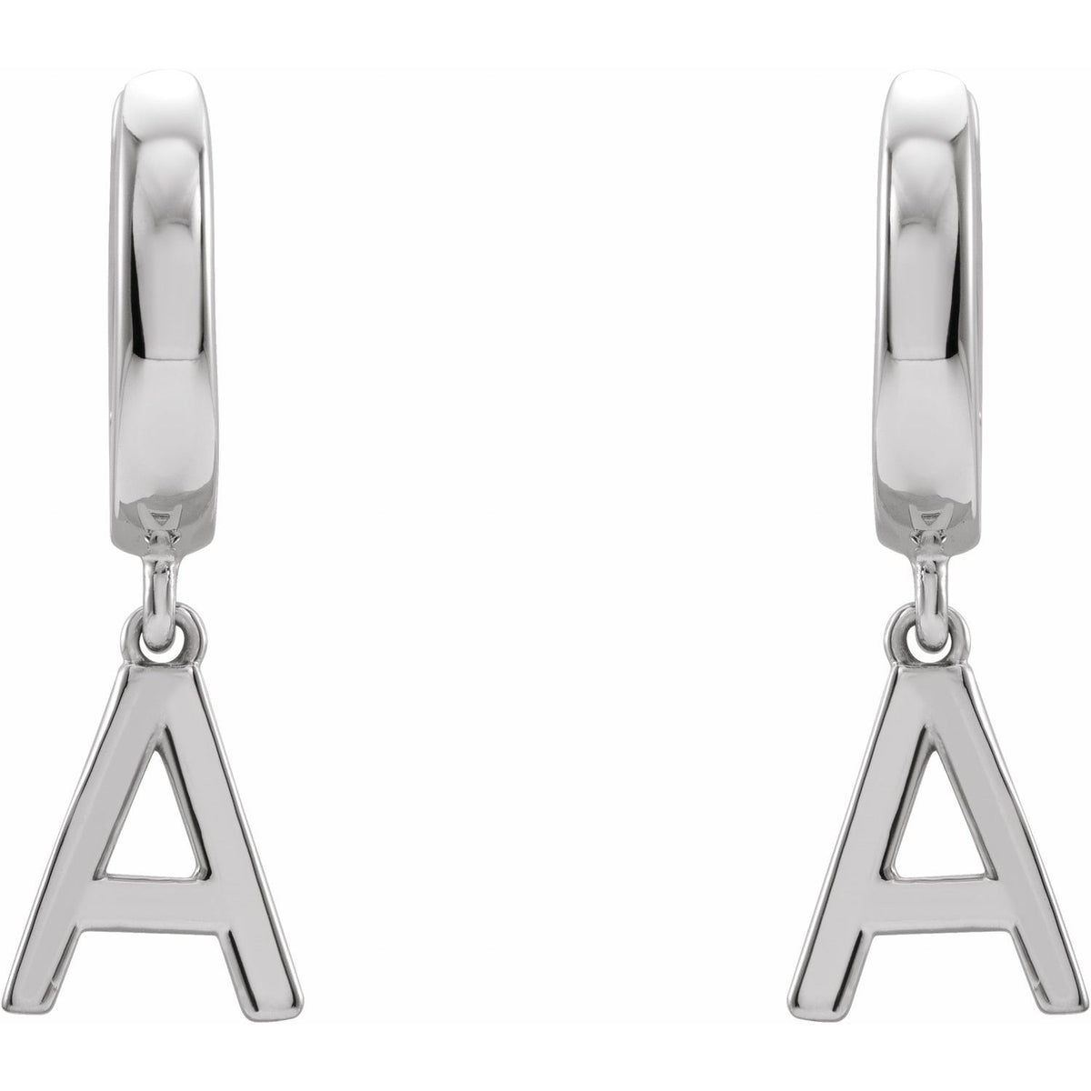 Initial Hinged Huggie Earring
