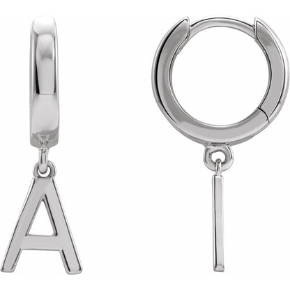 Initial Hinged Huggie Earring