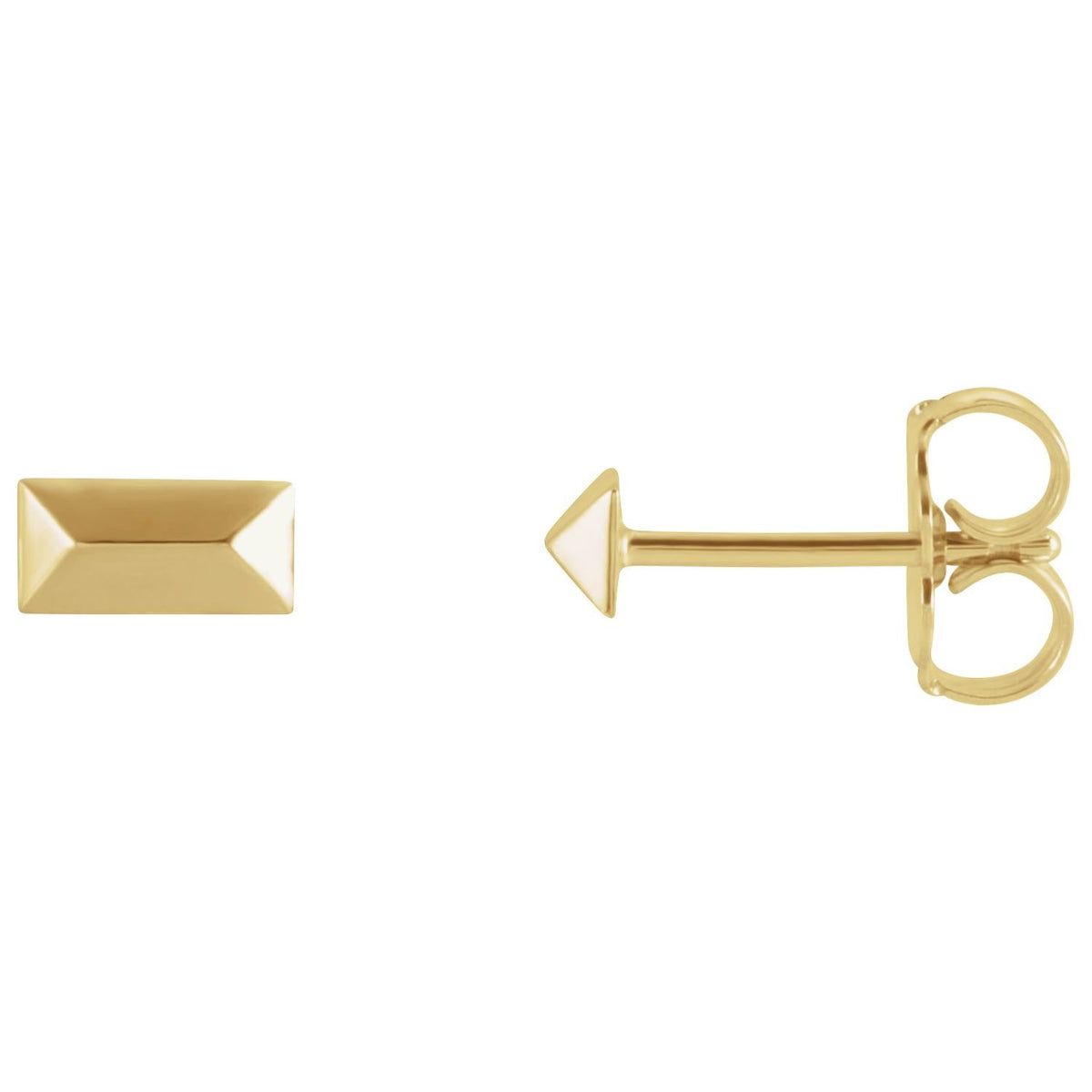 Geometric Stud Earrings, 5.85 x 2.85 mm