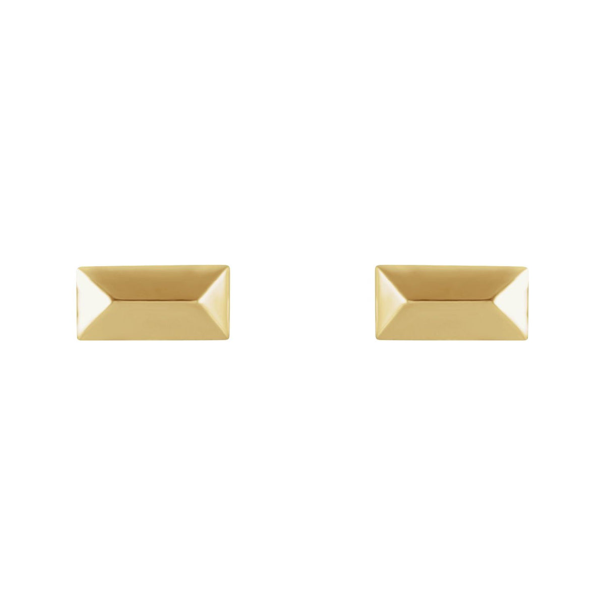 Geometric Stud Earrings, 5.85 x 2.85 mm