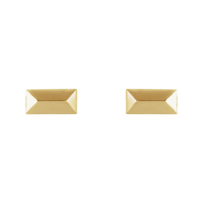 Geometric Stud Earrings, 5.85 x 2.85 mm