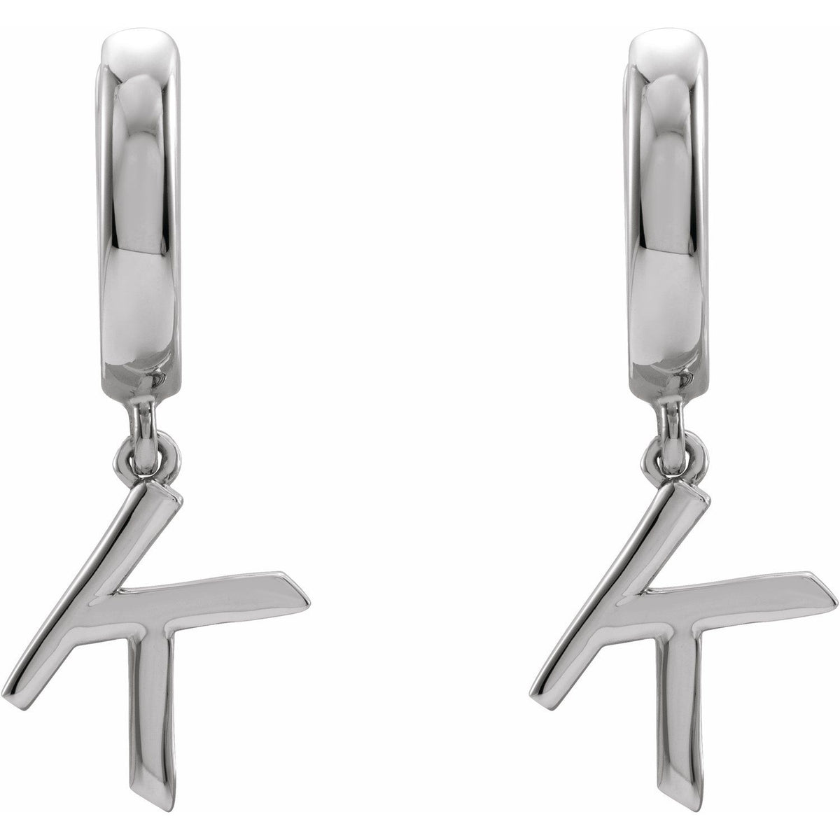 Initial Hinged Huggie Earring