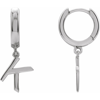 Initial Hinged Huggie Earring