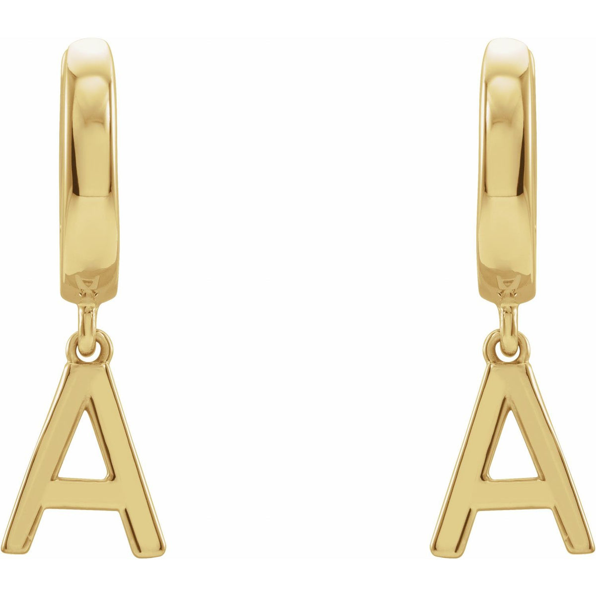 Initial Hinged Huggie Earring