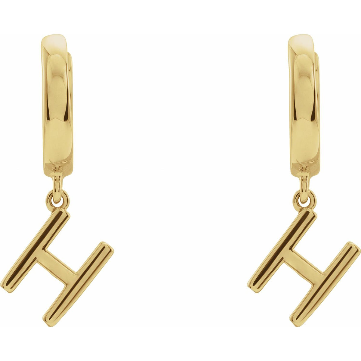 Initial Hinged Huggie Earring