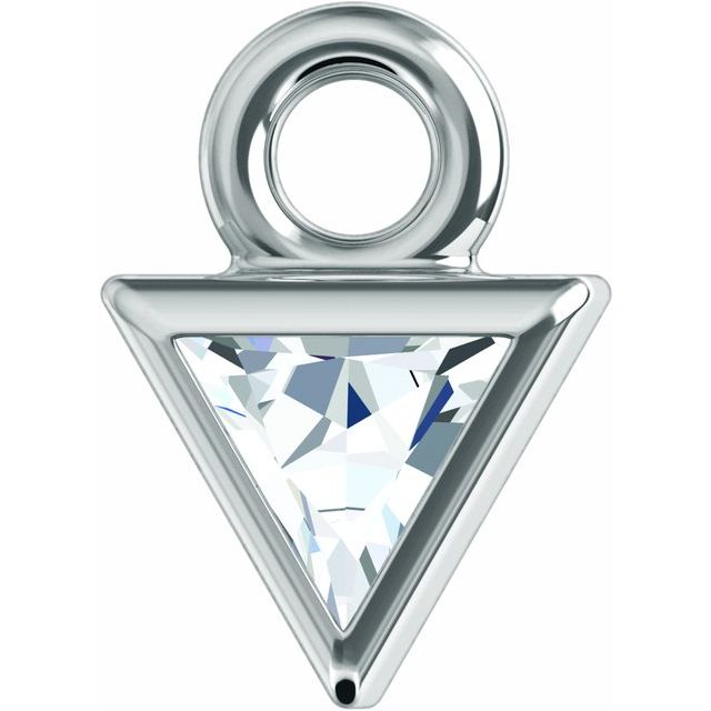 .04 CT Natural Diamond Dangle, 3.5 mm x 5 mm