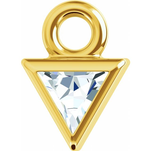 .04 CT Natural Diamond Dangle, 3.5 mm x 5 mm