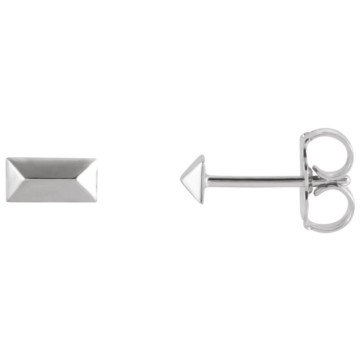 Geometric Stud Earrings, 5.85 x 2.85 mm