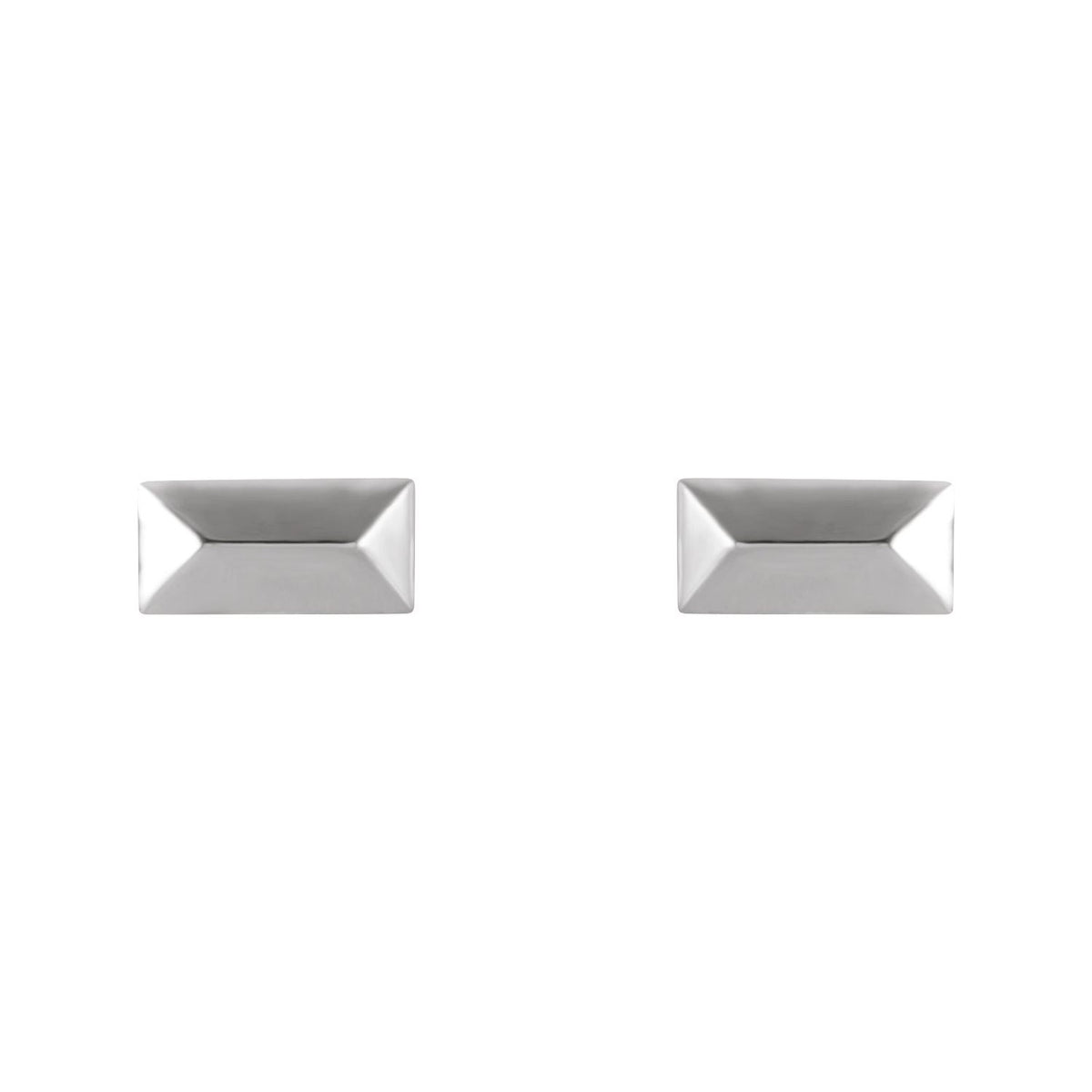 Geometric Stud Earrings, 5.85 x 2.85 mm