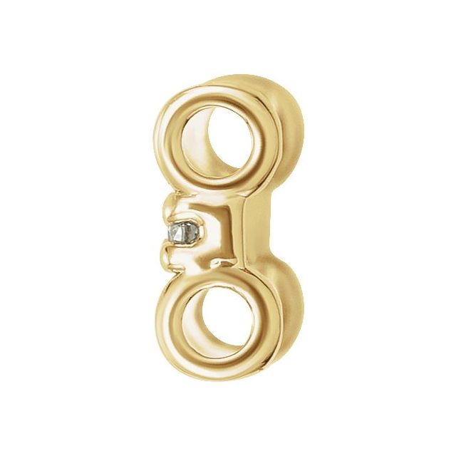 .07 CTW Natural Diamond Bar Link, 2.3 mm x 12.7 mm, Accented