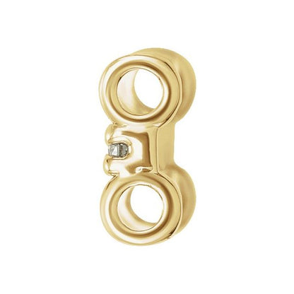 .07 CTW Natural Diamond Bar Link, 2.3 mm x 12.7 mm, Accented