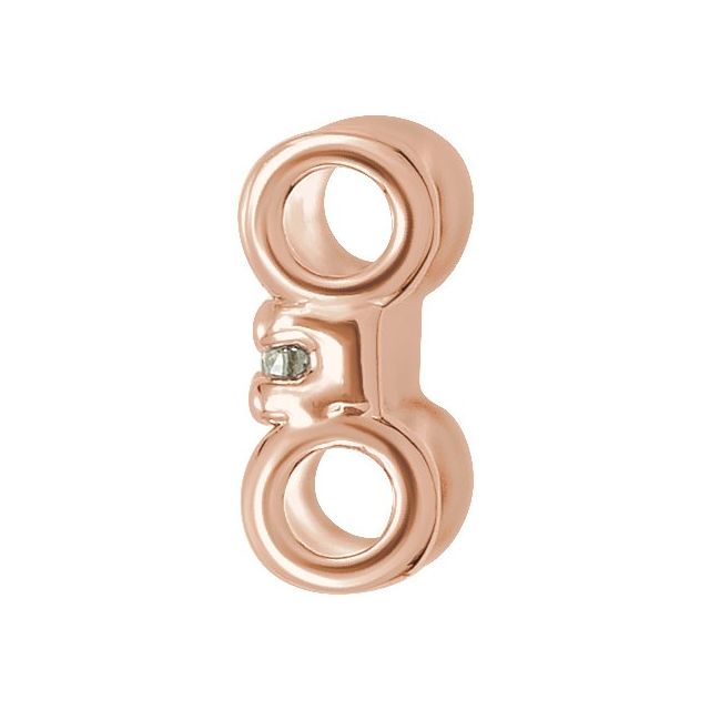 .07 CTW Natural Diamond Bar Link, 2.3 mm x 12.7 mm, Accented