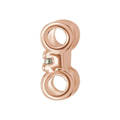 .07 CTW Natural Diamond Bar Link, 2.3 mm x 12.7 mm, Accented