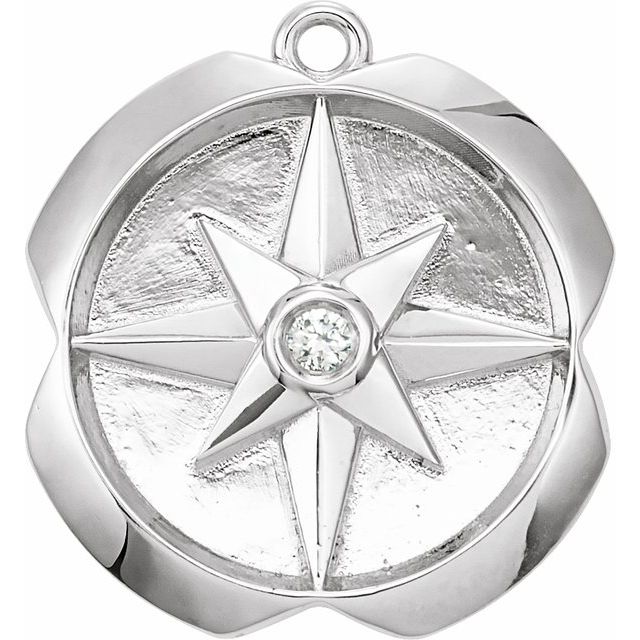 .01 CT Natural Diamond Star Dangle