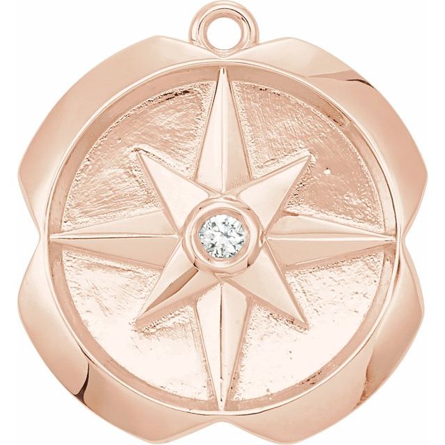 .01 CT Natural Diamond Star Dangle