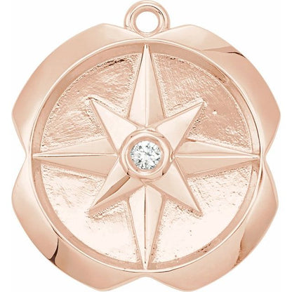 .01 CT Natural Diamond Star Dangle