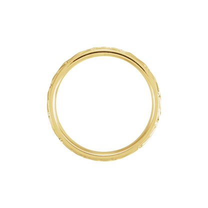 14K Yellow Gold Faceted Band