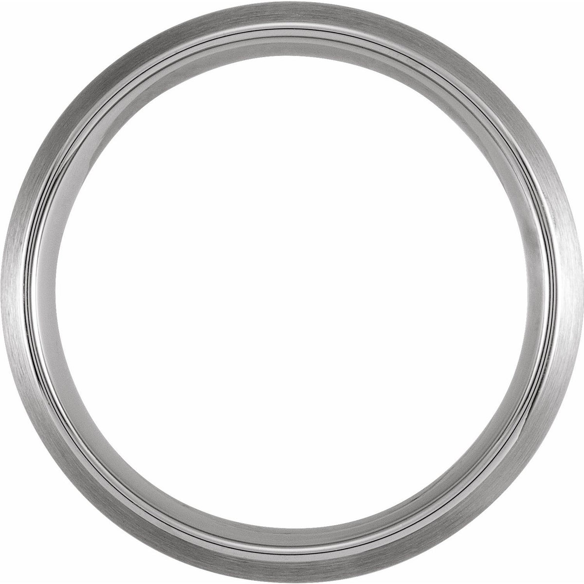Tungsten Comfort-Fit Half Round Band, 8 mm