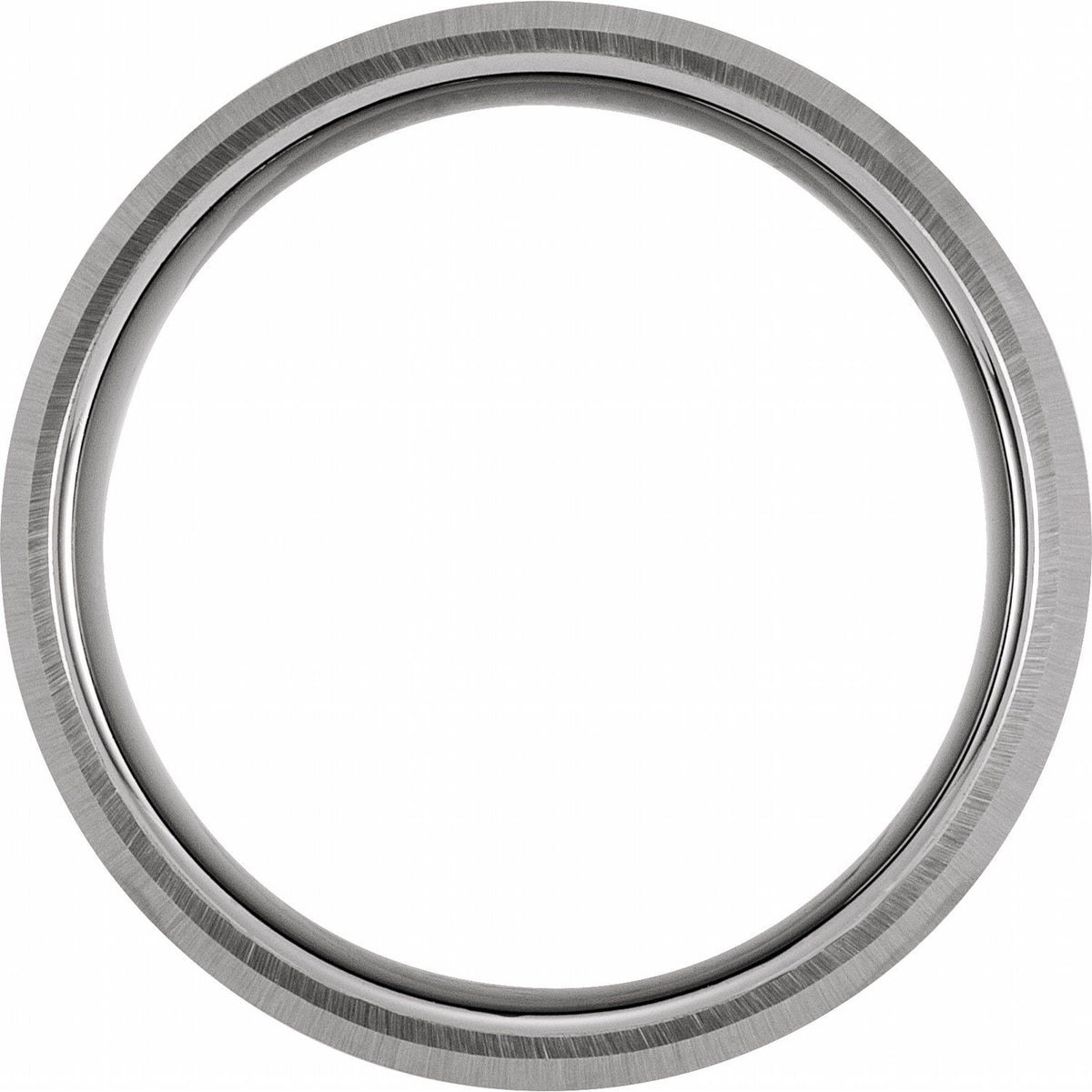 Black PVD Tungsten Beveled-Edge Comfort-Fit Knife Band