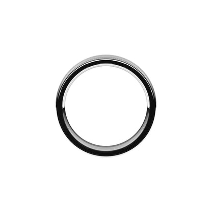 Continuum Sterling Silver Milgrain Stepped-Edge Concave Band