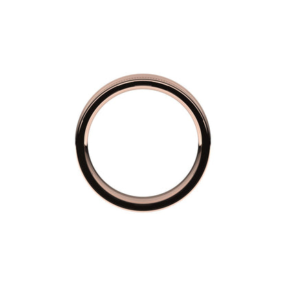 Milgrain Stepped-Edge Concave Band, 5 mm
