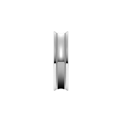 Continuum Sterling Silver Milgrain Stepped-Edge Concave Band