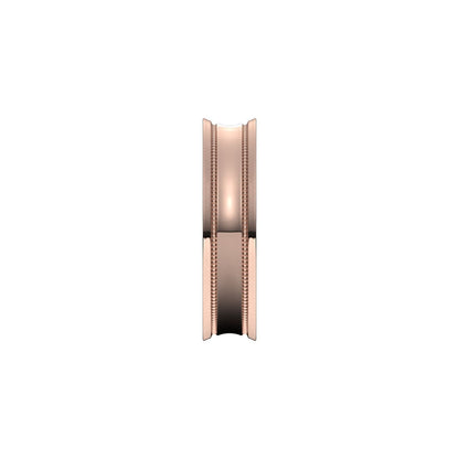 Milgrain Stepped-Edge Concave Band, 5 mm, Style 2