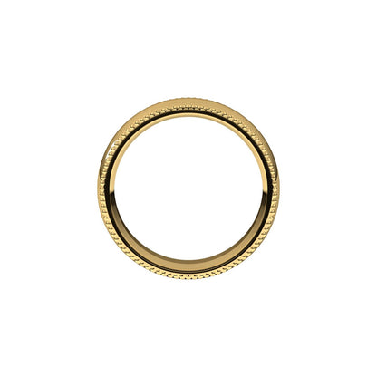 Beaded Comfort-Fit Half Round Band