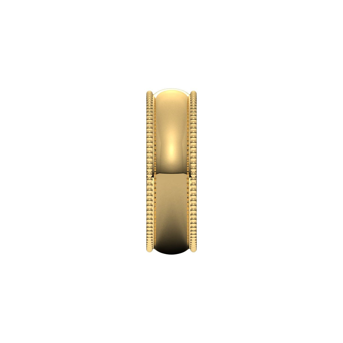 Beaded Comfort-Fit Half Round Band