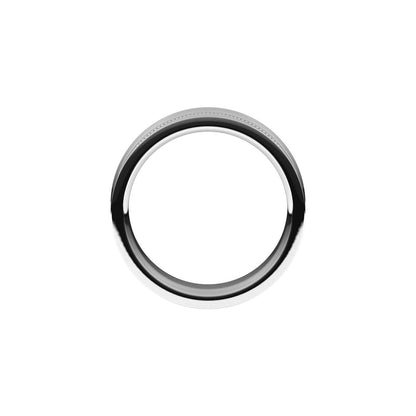 Milgrain Stepped-Edge Concave Band, 7 mm
