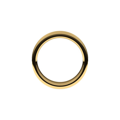 Milgrain Stepped-Edge Concave Band, 7 mm