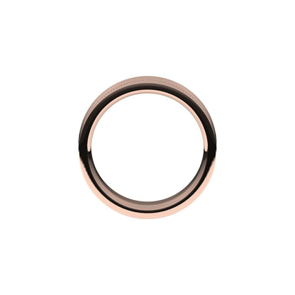 Milgrain Stepped-Edge Concave Band, 7 mm