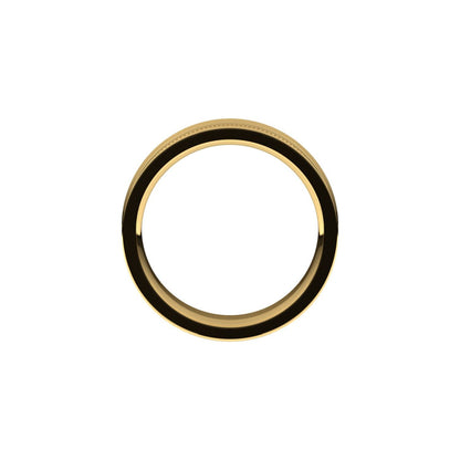 Milgrain Stepped-Edge Concave Band, 6 mm, Style 2