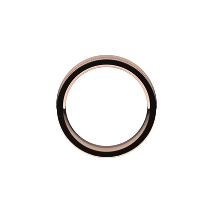 Milgrain Stepped-Edge Concave Band, 6 mm