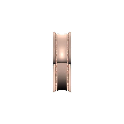 Milgrain Stepped-Edge Concave Band, 6 mm
