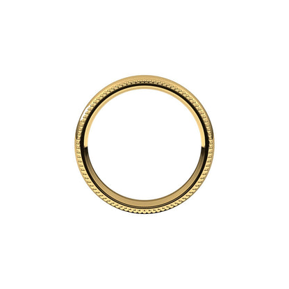 Beaded Comfort-Fit Half Round Band