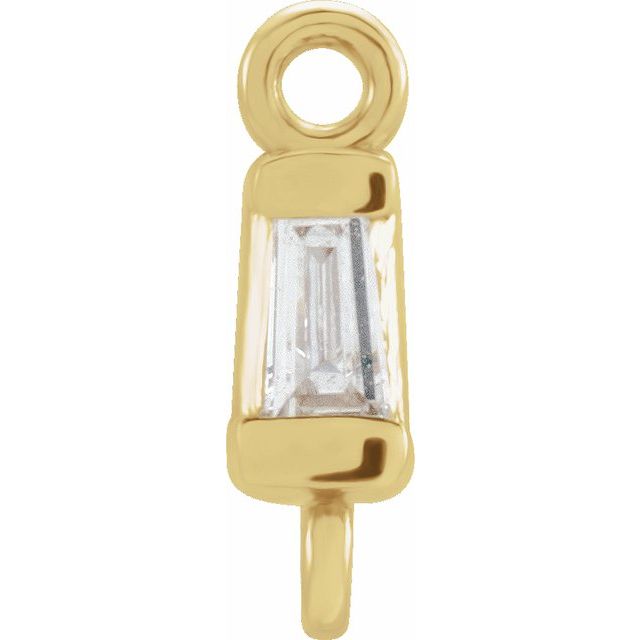 .02 CT Lab-Grown Diamond Link, 2.54 mm x 7.51 mm